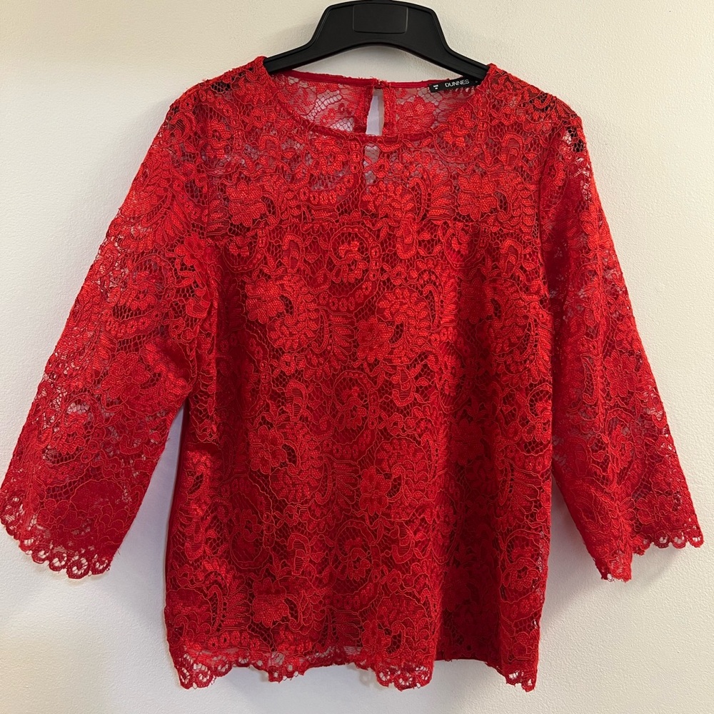 Lace Red blouse !